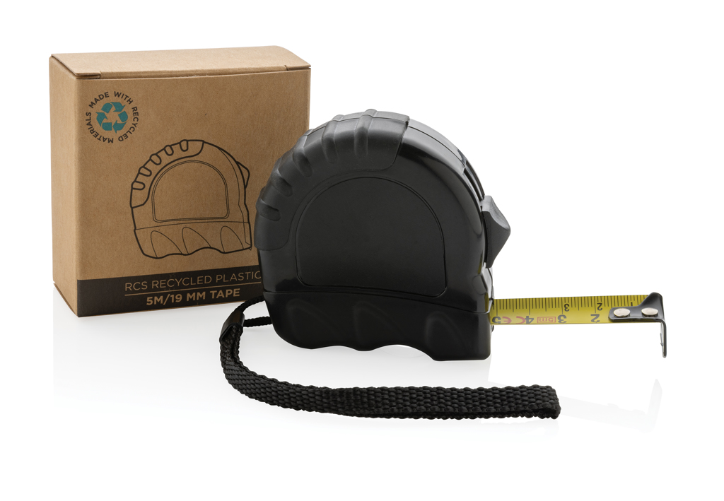Ruletă din plastic recilat RCS 5M/19 mm personalizat cu logo