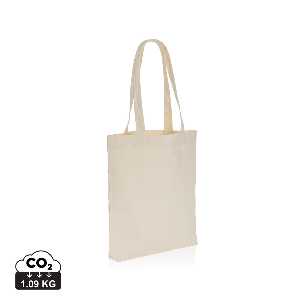 Sacoșă din pânză reciclată brută Impact Aware™ 285 gsm personalizat cu logo