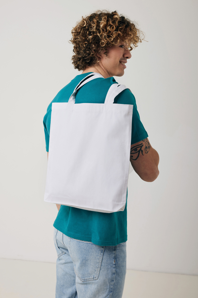 Sacoșă Impact AWARE™ din bumbac reciclat de 145g personalizat cu logo