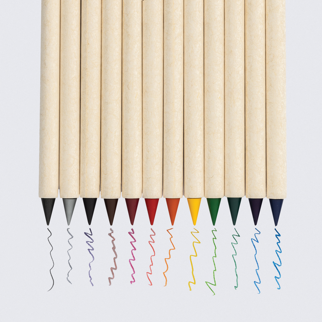Set 12 creioane colorate infinity Micki GRS personalizat cu logo