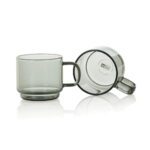 Set 2 căni de espresso AdHoc Impact 70ml personalizat cu logo