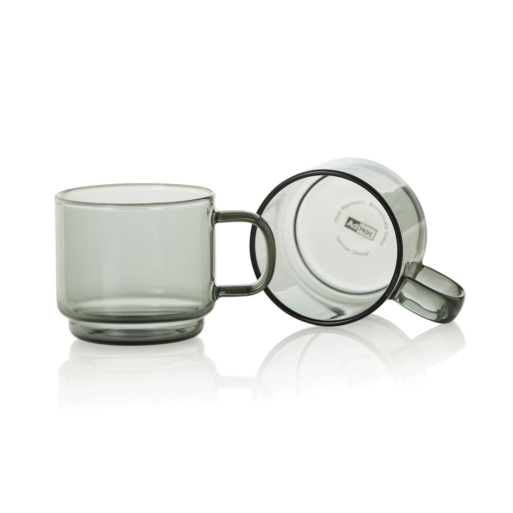 Set 2 căni de espresso AdHoc Impact 70ml personalizat cu logo
