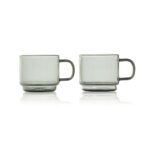 Set 2 căni de espresso AdHoc Impact 70ml personalizat cu logo