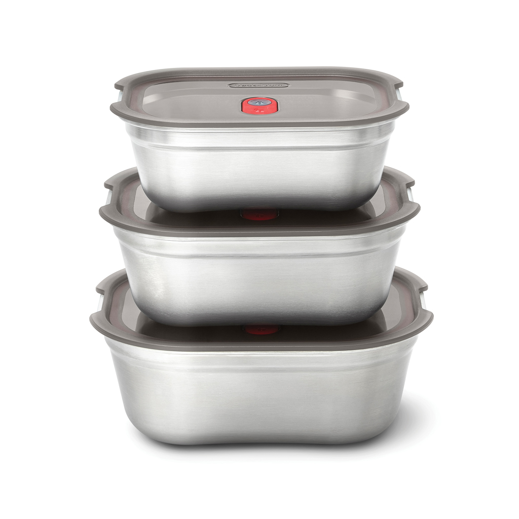 Set 3 cutii Mealprep Black+Blum, diverse dimensiuni personalizat cu logo