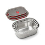 Set 3 cutii Mealprep Black+Blum, diverse dimensiuni personalizat cu logo