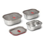 Set 3 cutii Mealprep Black+Blum, diverse dimensiuni personalizat cu logo