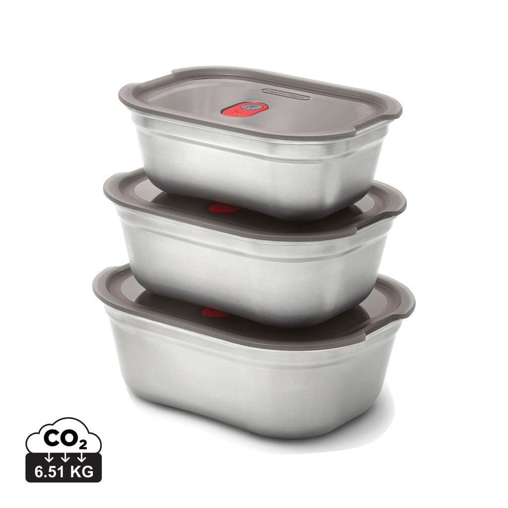 Set 3 cutii Mealprep Black+Blum, diverse dimensiuni personalizat cu logo