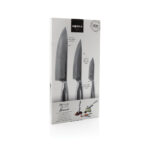 Set 3 cuțite de bucătărie BOSKA Monaco+ personalizat cu logo