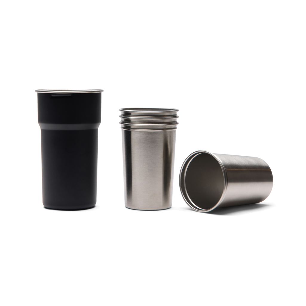Set 4 pahare inox VINGA Parks RCS 250 ml personalizat cu logo