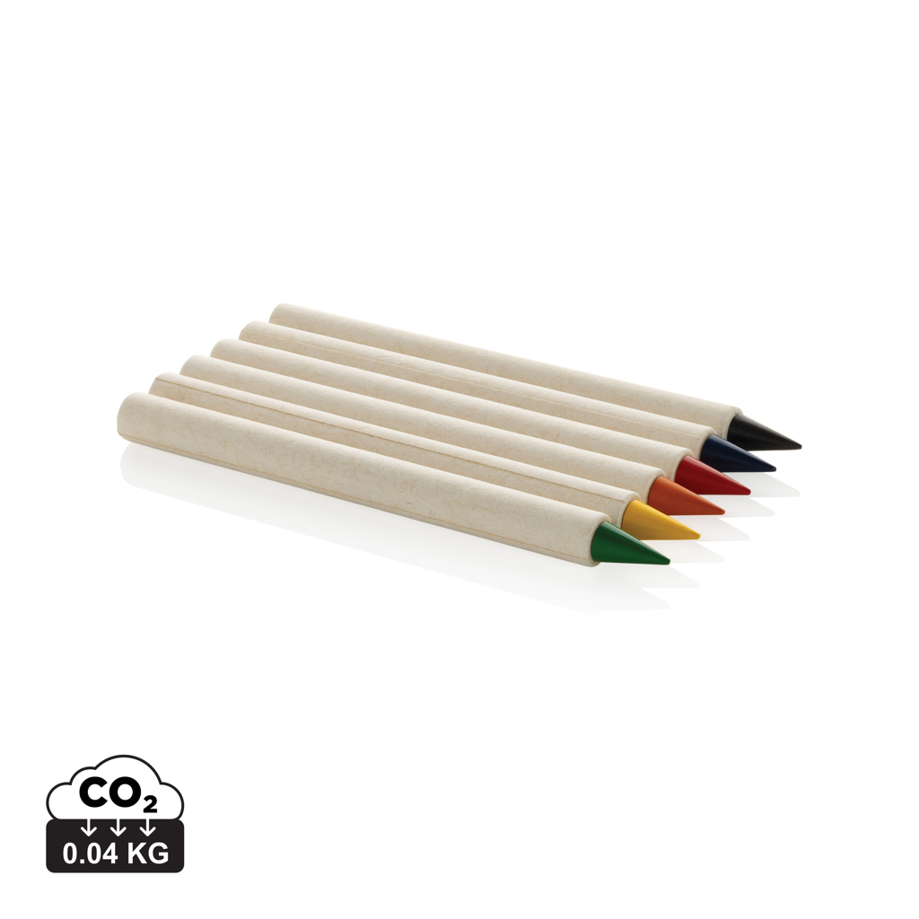 Set 6 creioane colorate infinity Micki GRS cu carnețel personalizat cu logo