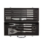 Set BBQ 12 piese în cutie din aluminiu personalizat cu logo