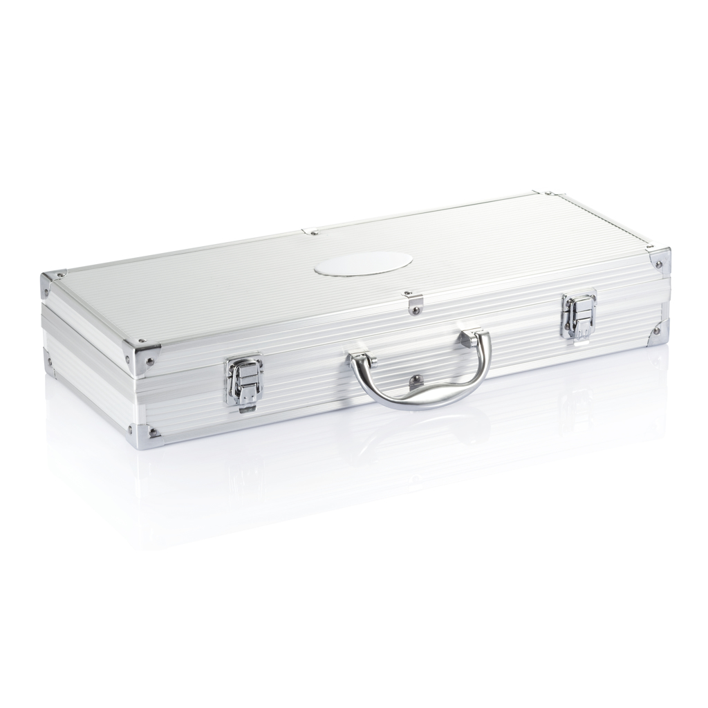 Set BBQ 12 piese în cutie din aluminiu personalizat cu logo