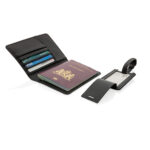 Set cadou călătorie Swiss Peak din PU reciclat GRS personalizat cu logo