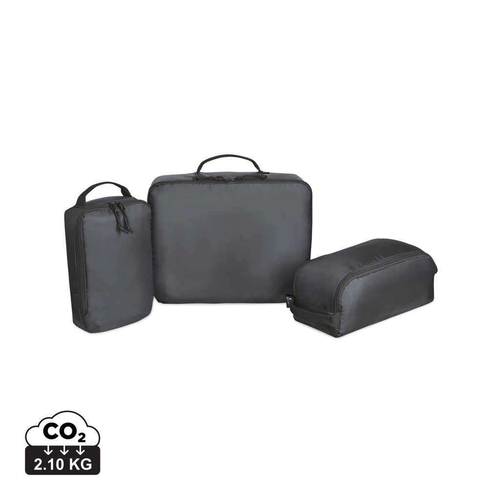 Set de 3 organizatoare pentru bagaj Renew AWARE™ rPET personalizat cu logo