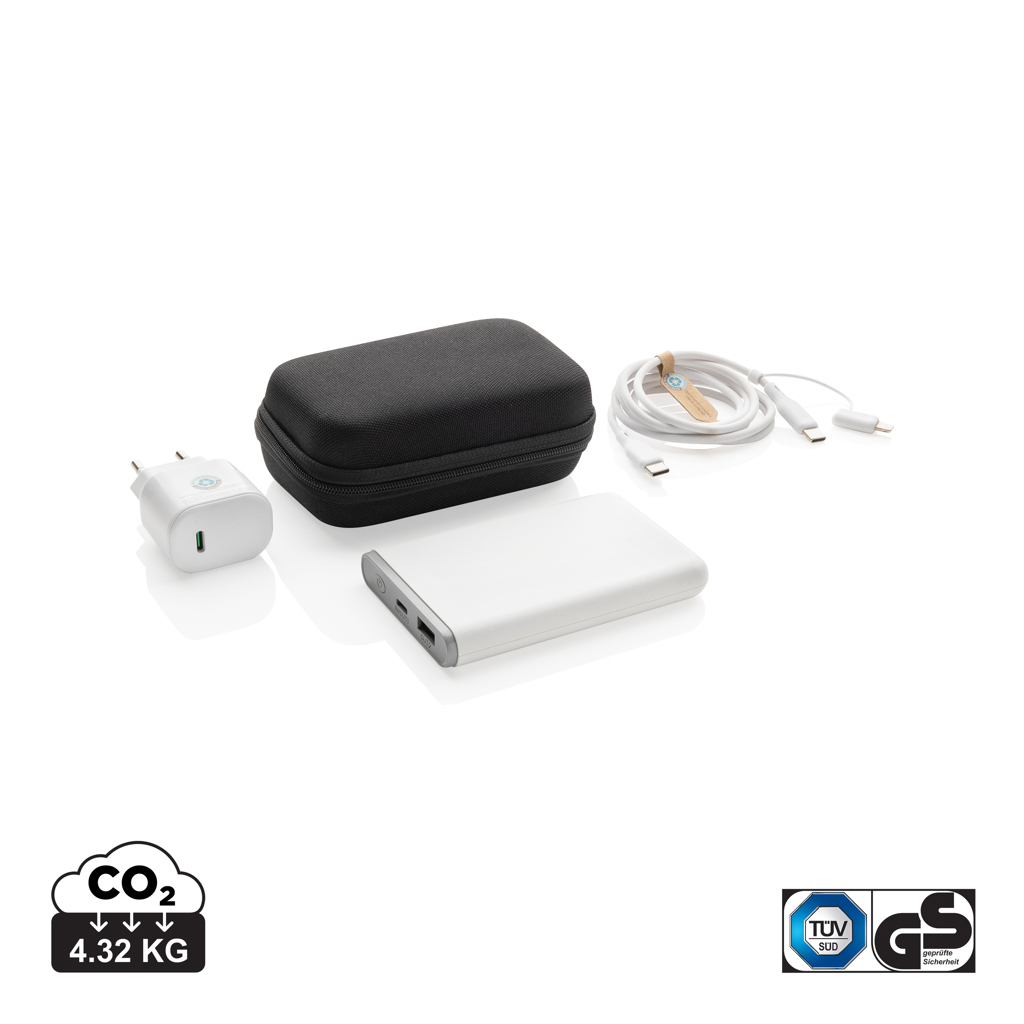Set de încărcare Surge 3 piese 20W Type-C PET reciclat RCS personalizat cu logo