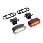 Set de lumini pentru bicicletă Lumino din plastic reciclat R personalizat cu logo