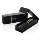 Set de pixuri Swiss Peak Luca deluxe, din material reciclat personalizat cu logo