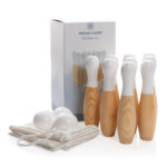 Set de popice din lemn personalizat cu logo