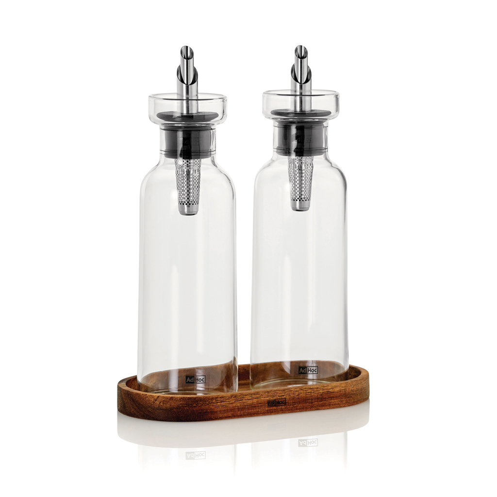 Set dispenser ulei și oțet AdHoc Menage AromaPour 300ml personalizat cu logo