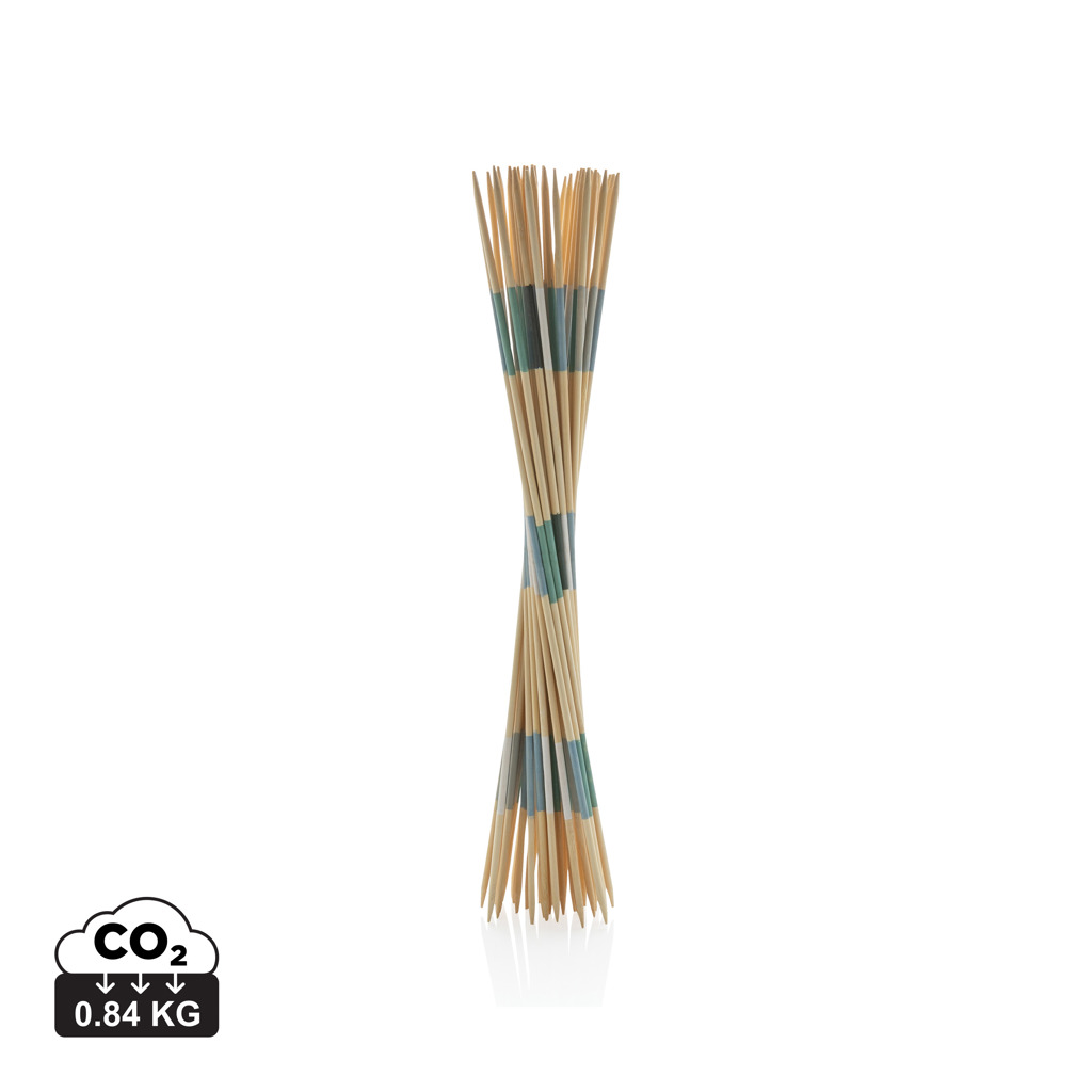 Set joc Mikado gigant din bambus personalizat cu logo