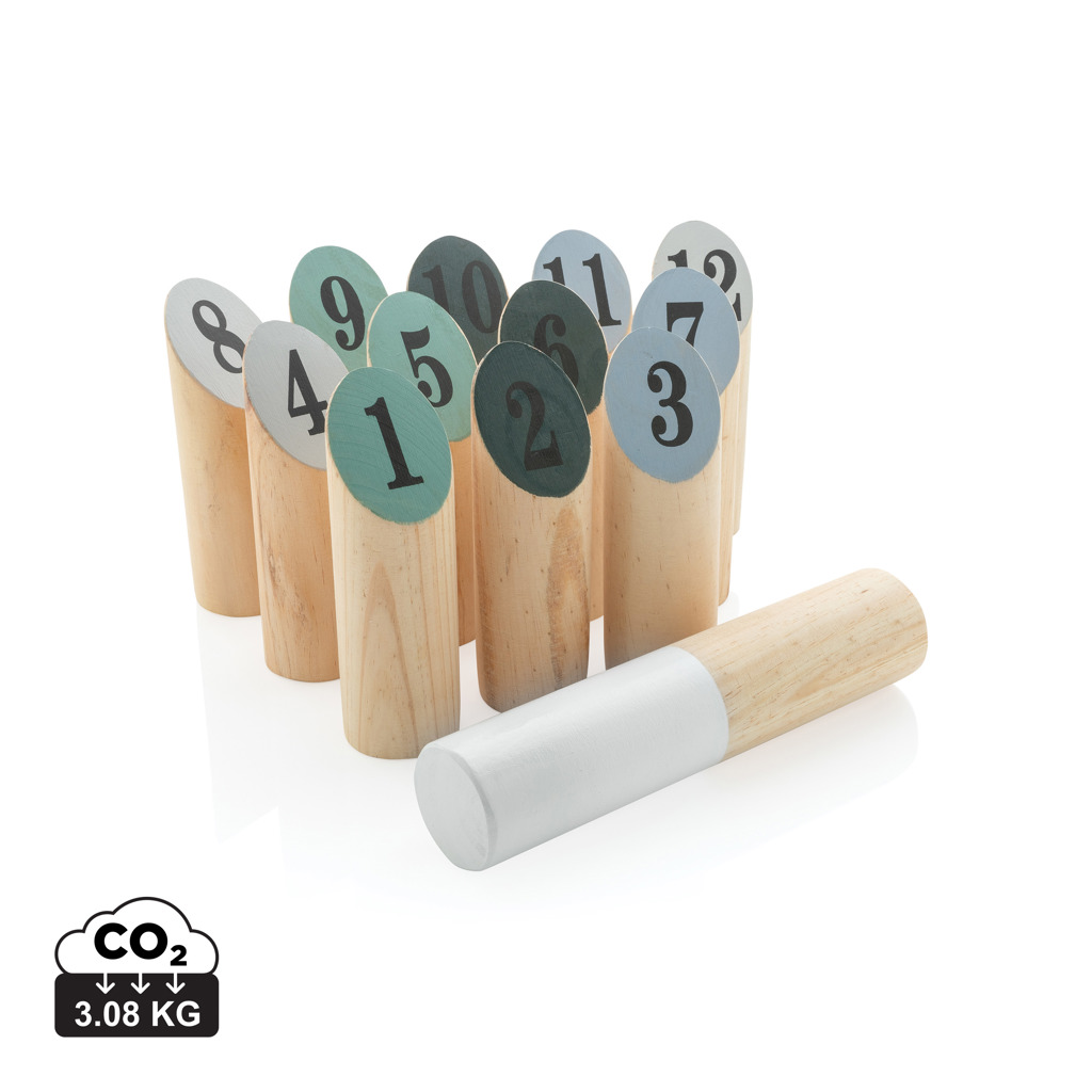 Set joc Scatter din lemn personalizat cu logo