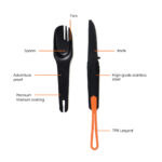 Set tacâmuri outdoor Nordic Drift Trail 4‑în‑1 personalizat cu logo