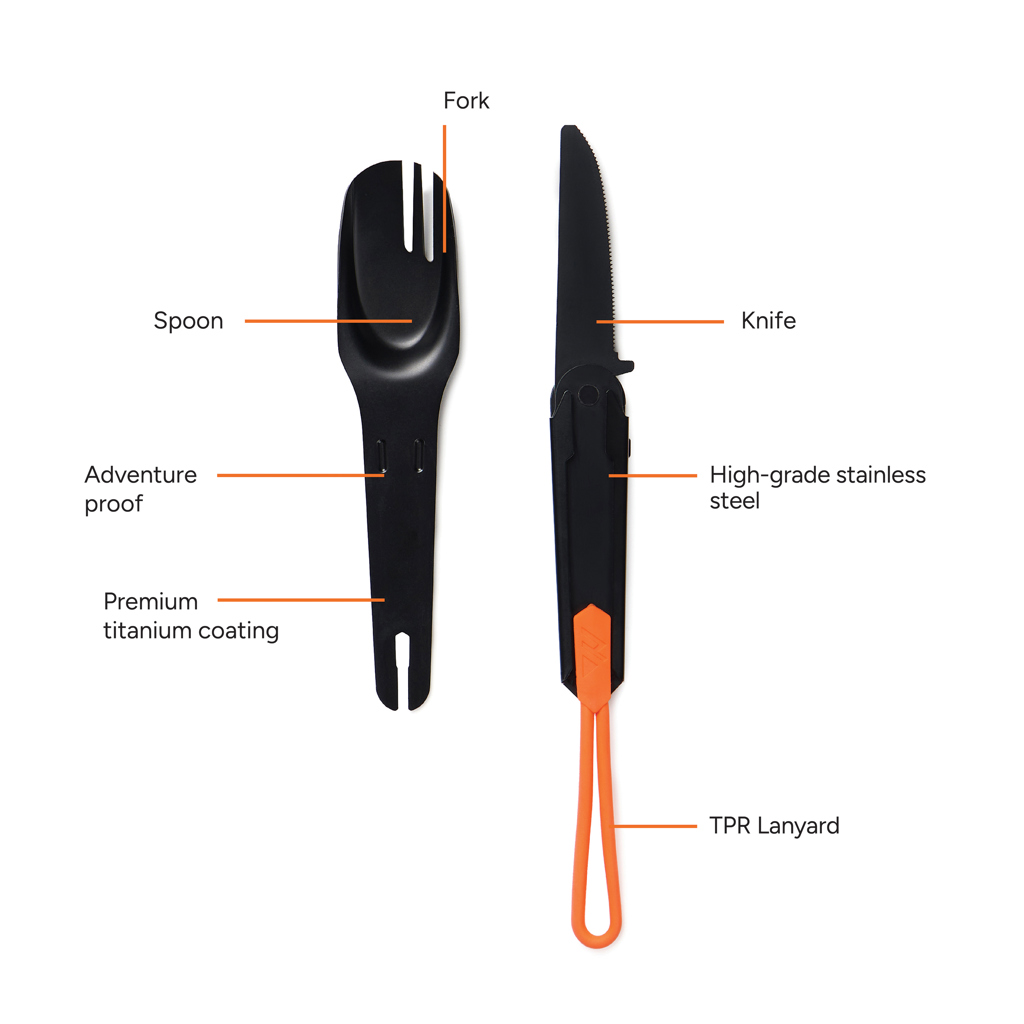 Set tacâmuri outdoor Nordic Drift Trail 4‑în‑1 personalizat cu logo