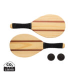 Set tenis de plajă Frescobol din lemn