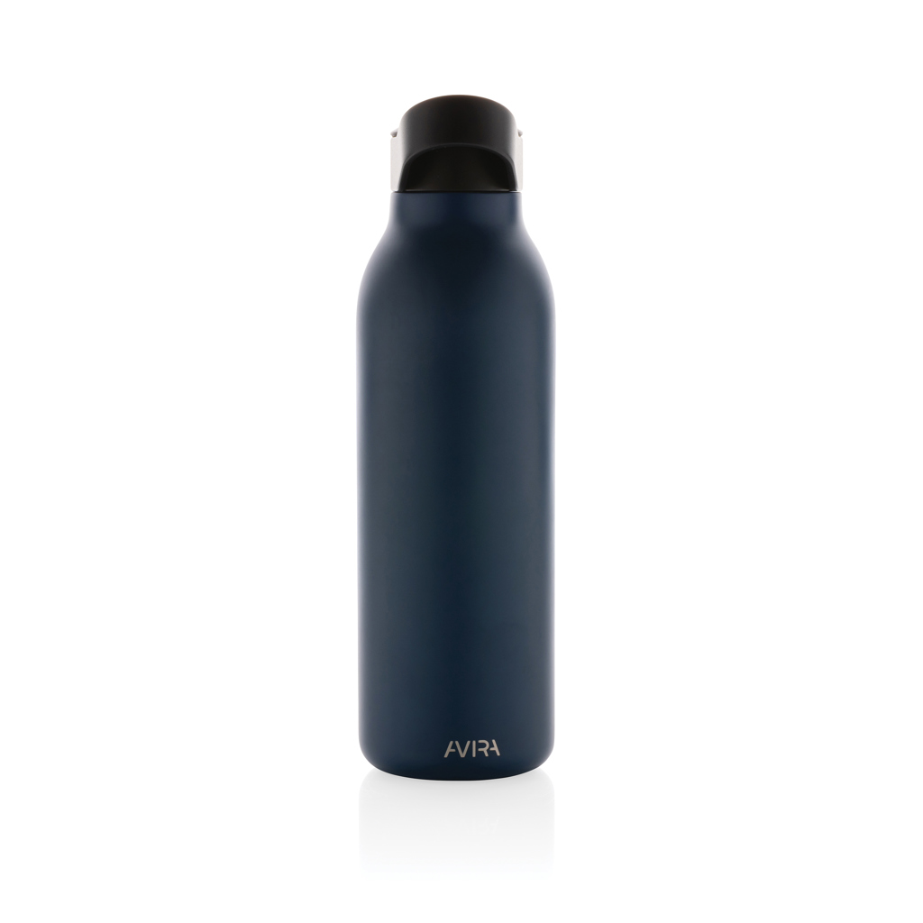 Sticlă apă Avira Ara 500ml cu capac ”fliptop”, oțel RCS personalizat cu logo