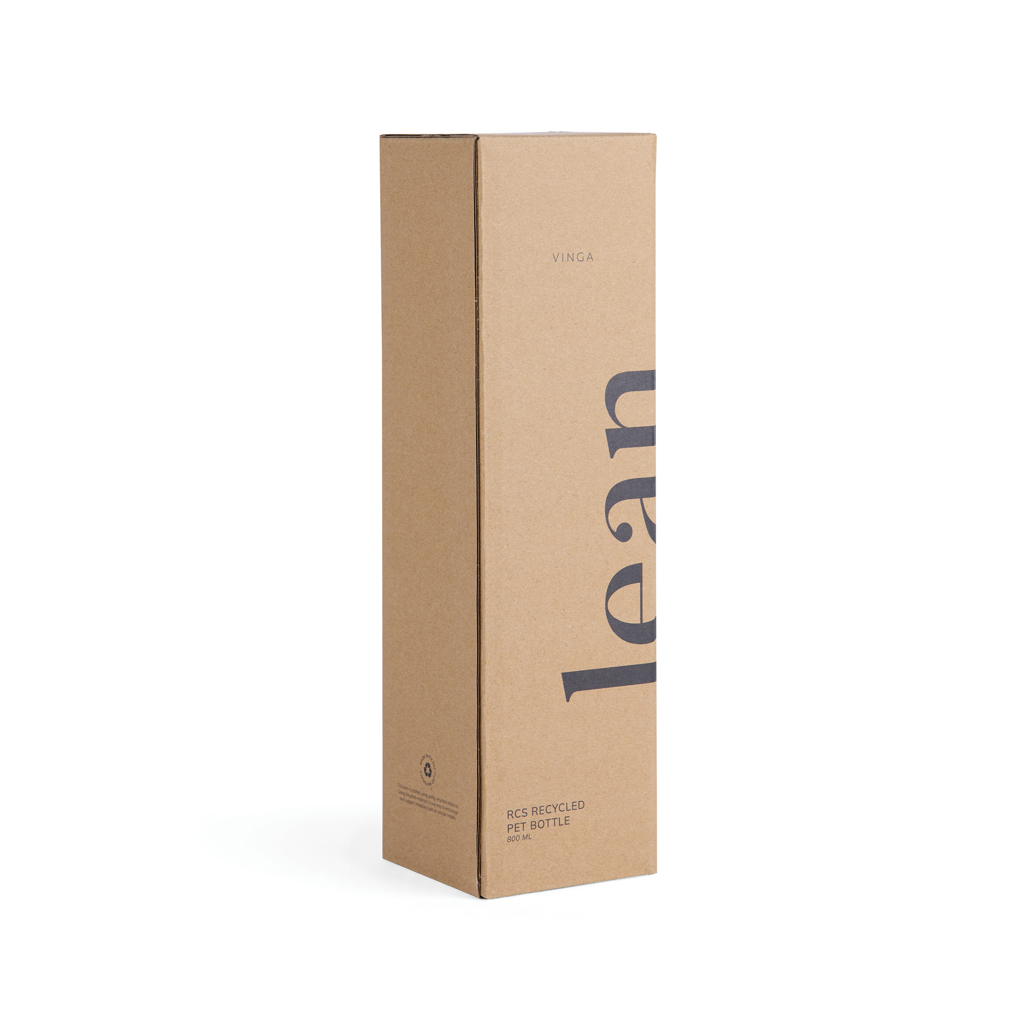 Sticlă de apă VINGA Lean 800ml RPET RCS personalizat cu logo