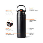 Sticlă sport izolată Nordic Drift Trail 940 ml personalizat cu logo