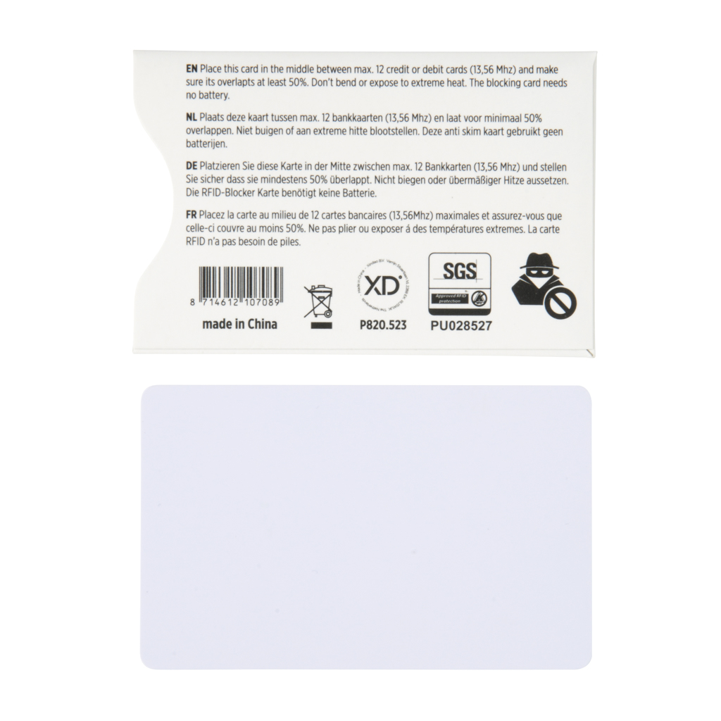 Suport carduri RFID cu cip împotriva fraudei electronice personalizat cu logo