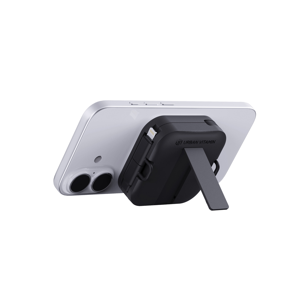 Suport încărcare San Jose 100W cu cablu retractabil personalizat cu logo