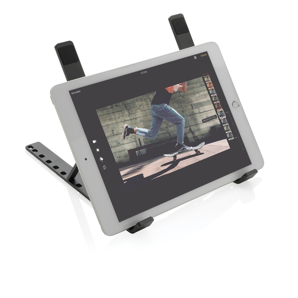 Suport universal laptop/tabletă Terra aluminiu reciclat RCS personalizat cu logo
