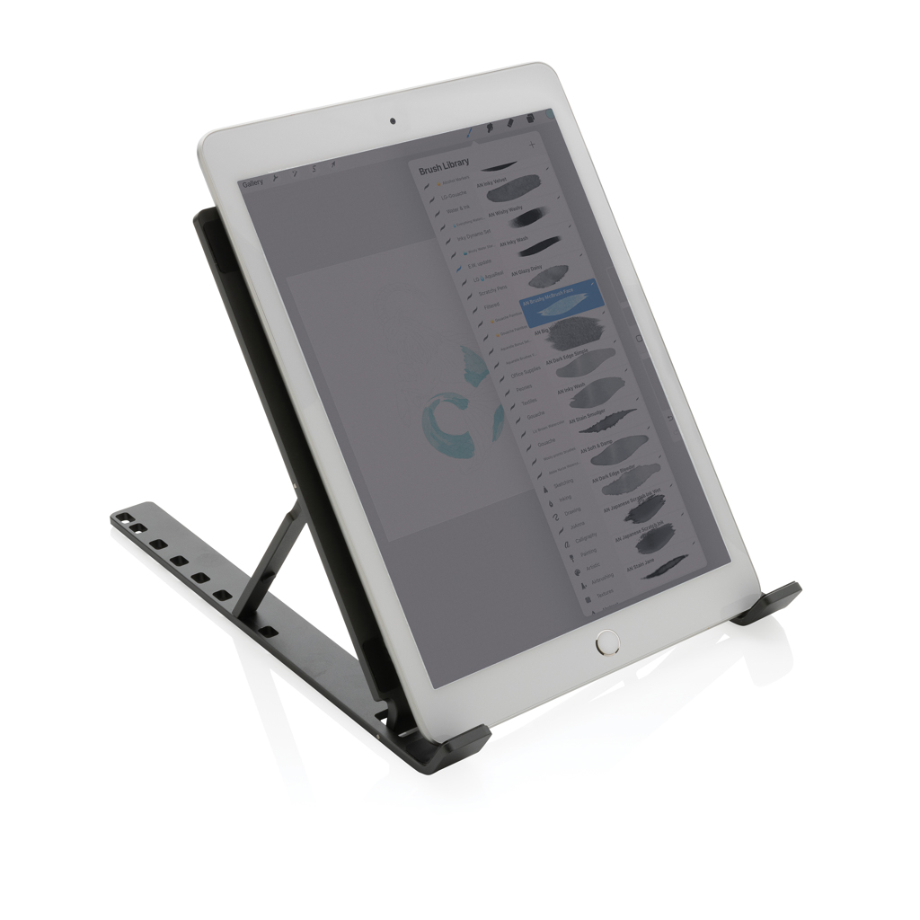 Suport universal laptop/tabletă Terra aluminiu reciclat RCS personalizat cu logo