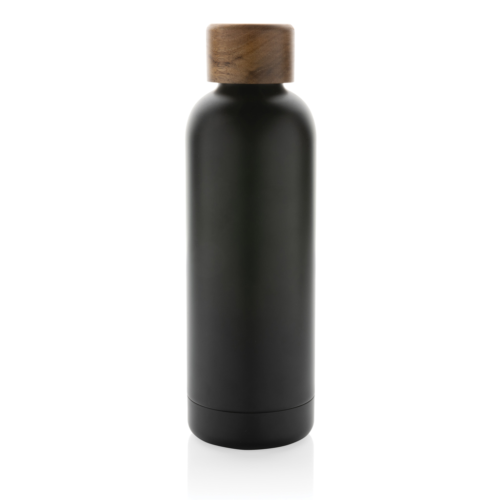 Termos ermetic Wood din inox reciclat certificat RCS personalizat cu logo
