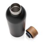 Termos ermetic Wood din inox reciclat certificat RCS personalizat cu logo