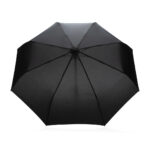 Umbrelă automată 21" din bambus Impact AWARE™ RPET 190T personalizat cu logo