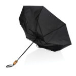 Umbrelă automată 21" din bambus Impact AWARE™ RPET 190T personalizat cu logo