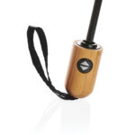 Umbrelă automată 21" din bambus Impact AWARE™ RPET 190T personalizat cu logo