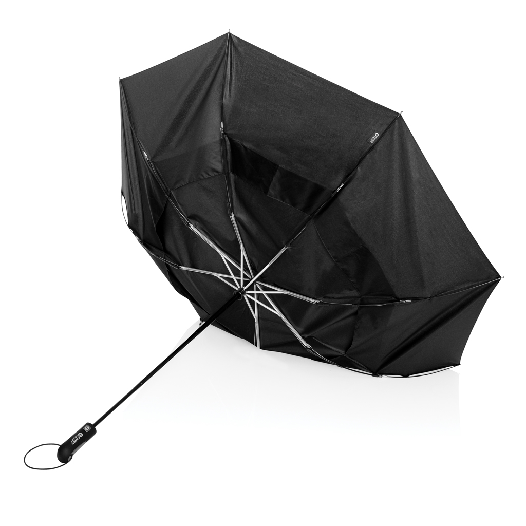 Umbrelă compactă 27” Swiss Peak Tornado AWARE™ personalizat cu logo