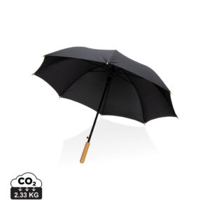23″ Impact AWARE™ RPET 190T auto open bamboo umbrella