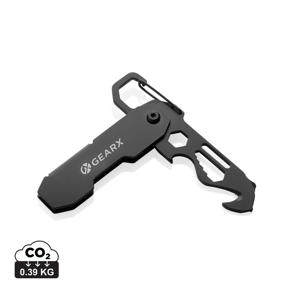 Unealtă pliabilă Gear X EDC cu carabinieră și cutter personalizat cu logo